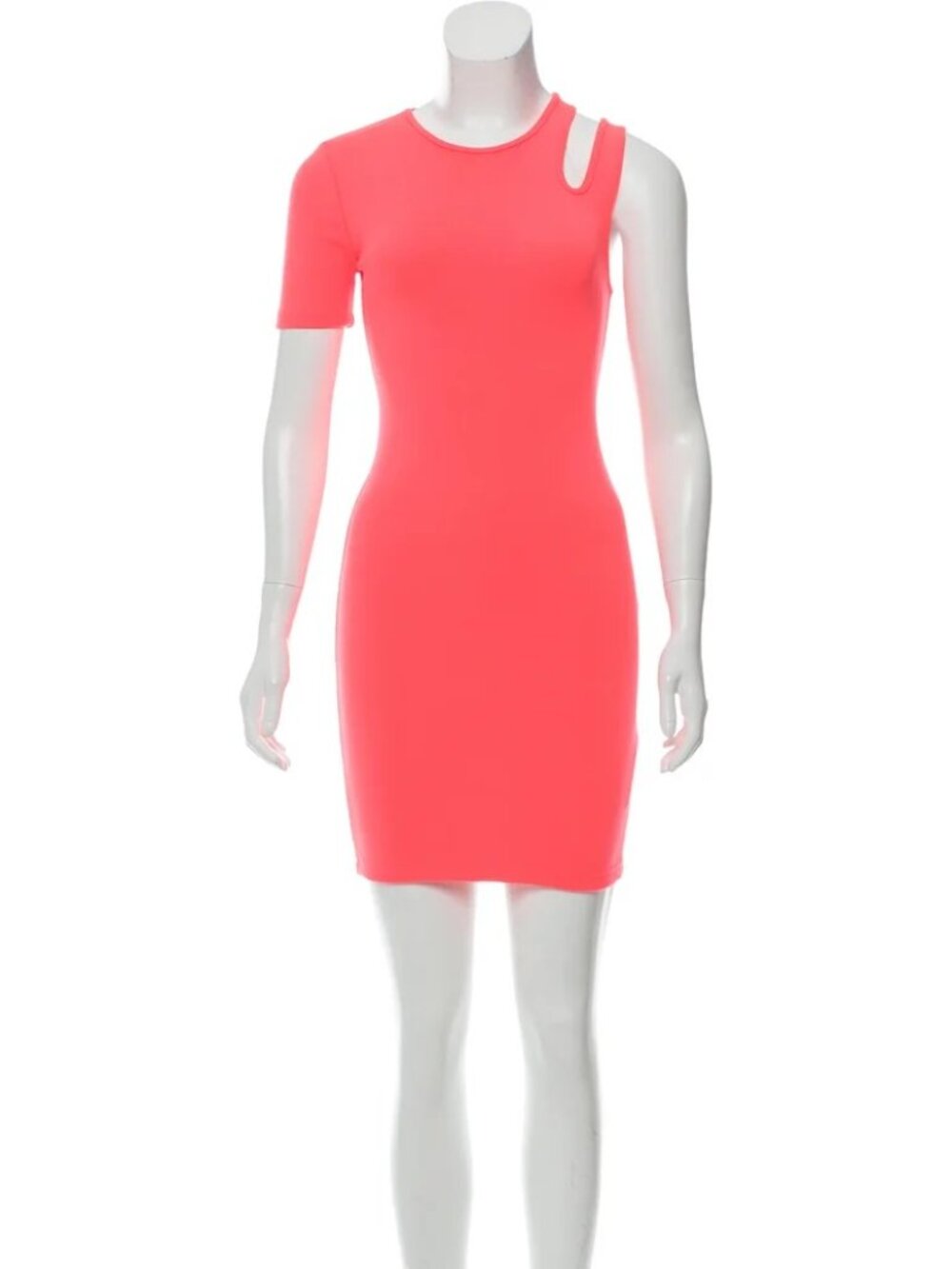 T by Alexander Wang Neon Pink Crew Neck Mini Dress NWT, size XS